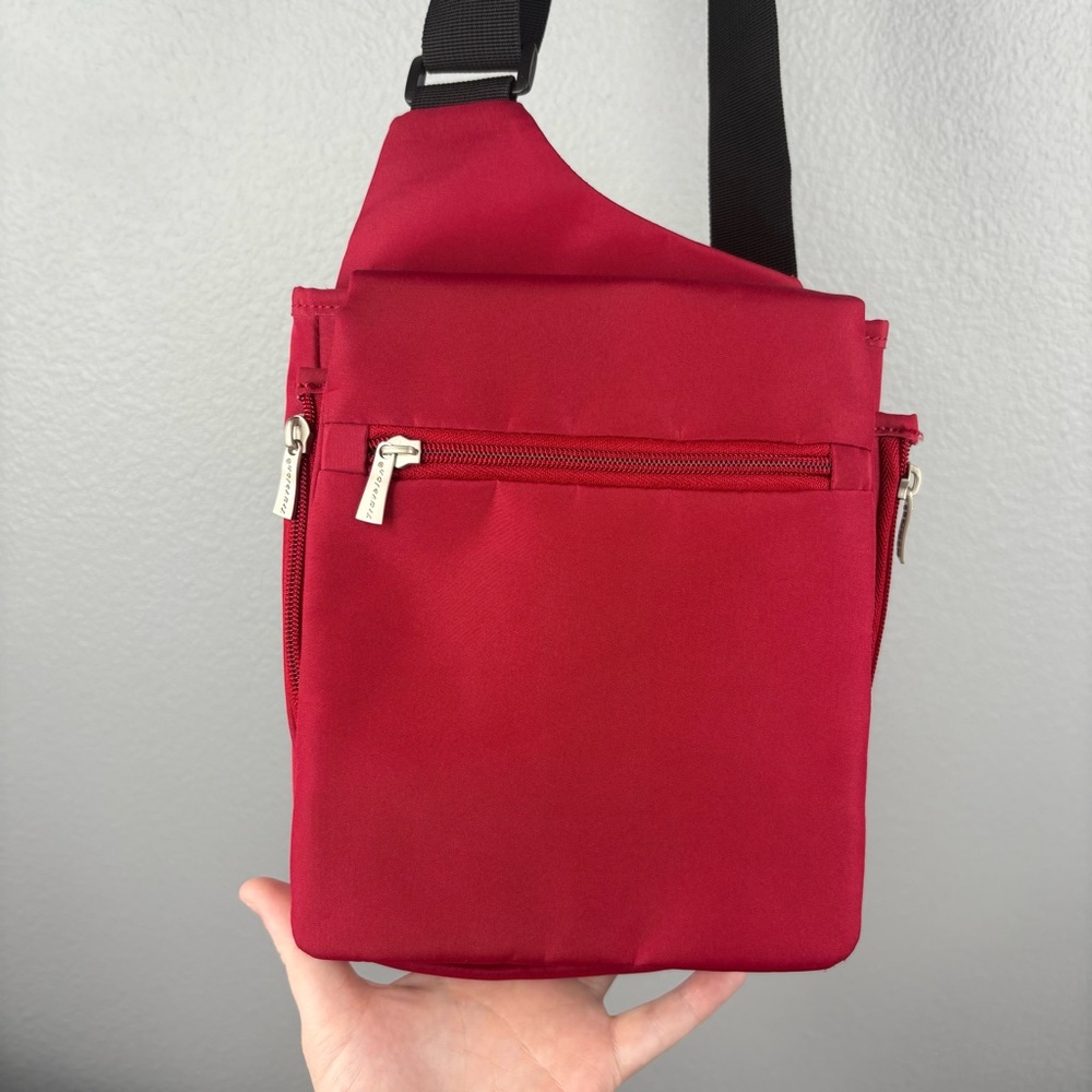 Travelon Red Crossbody Anti-Theft Organizer Travel Purse - Picture 2 of 12